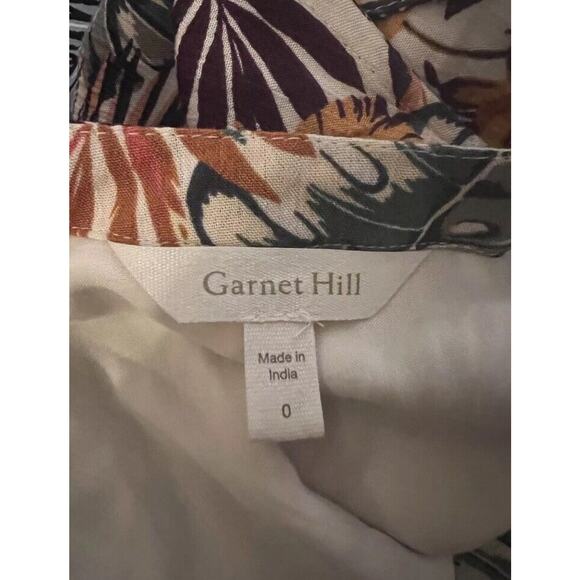 Garnet Hill Wrap Dress Floral Maxi Womens Size 0 Leaf Print Sleeveless - Picture 5 of 7